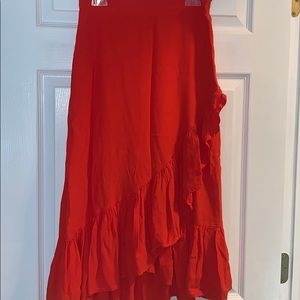 H&M ruffled midi skirt